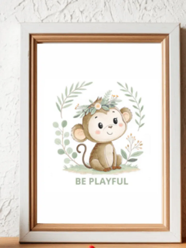 Safari Animal Nursery Decor Set