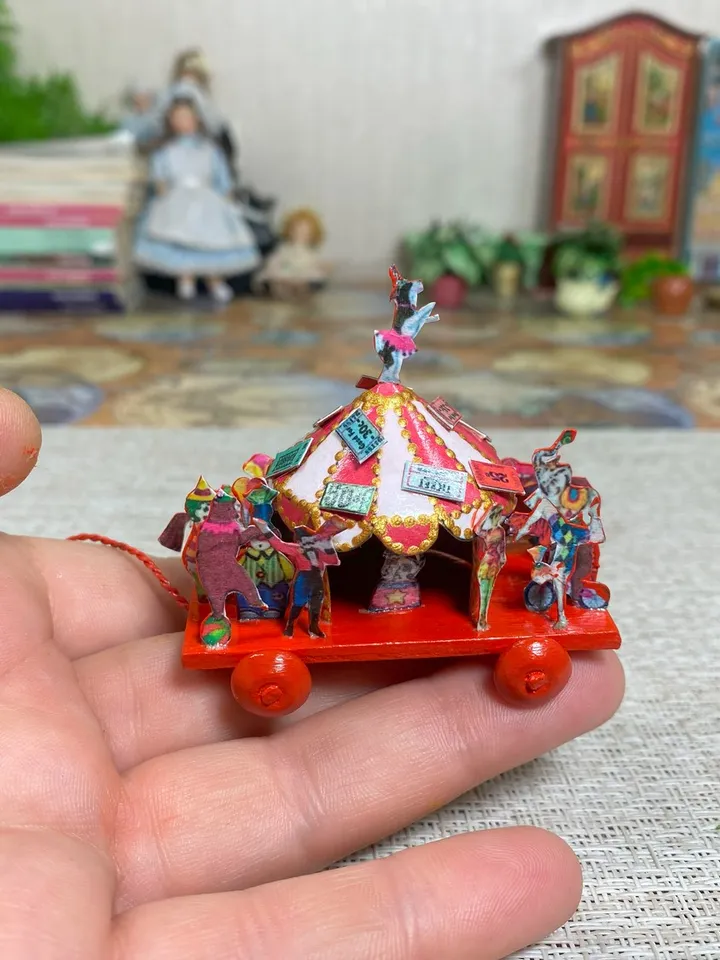 Tutorial. Puppet circus. 1:12.Dollhouse miniature.
