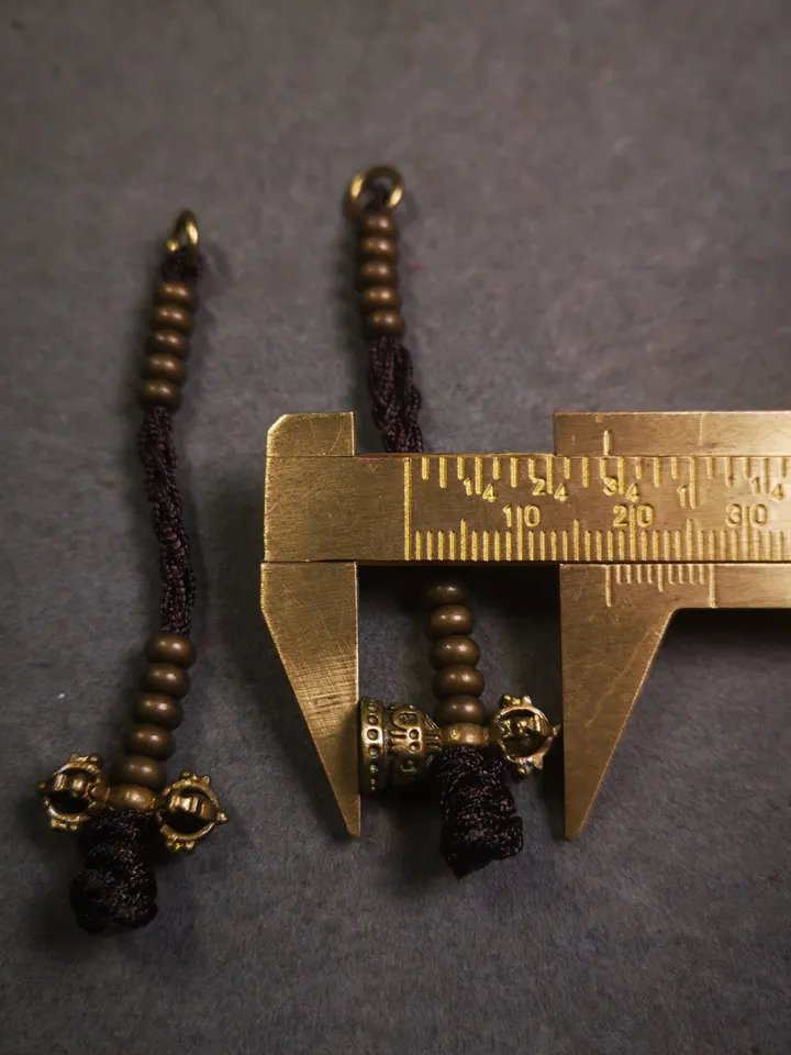 Gandhanra Handmade Tibetan Buddhist Mala Counters,Prayer Bead Counters,with Dorje and Vajra Pendant,Made of  Brass