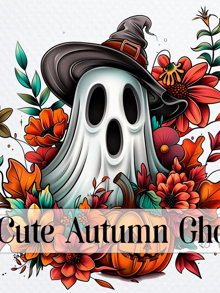 8 Cute Ghost PNG Bundle, halloween Clipart for sublomation, Fall PNG, Pumpkins clip art, Autumn Sublimation Design, Trending png