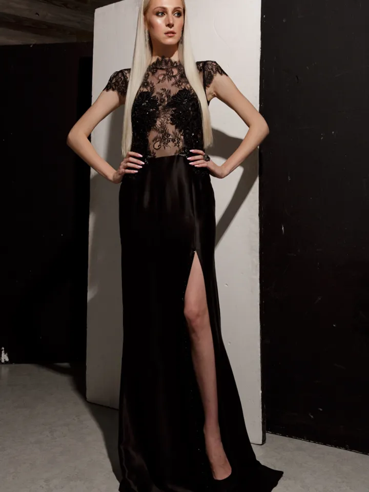 Платье шелк вечернее