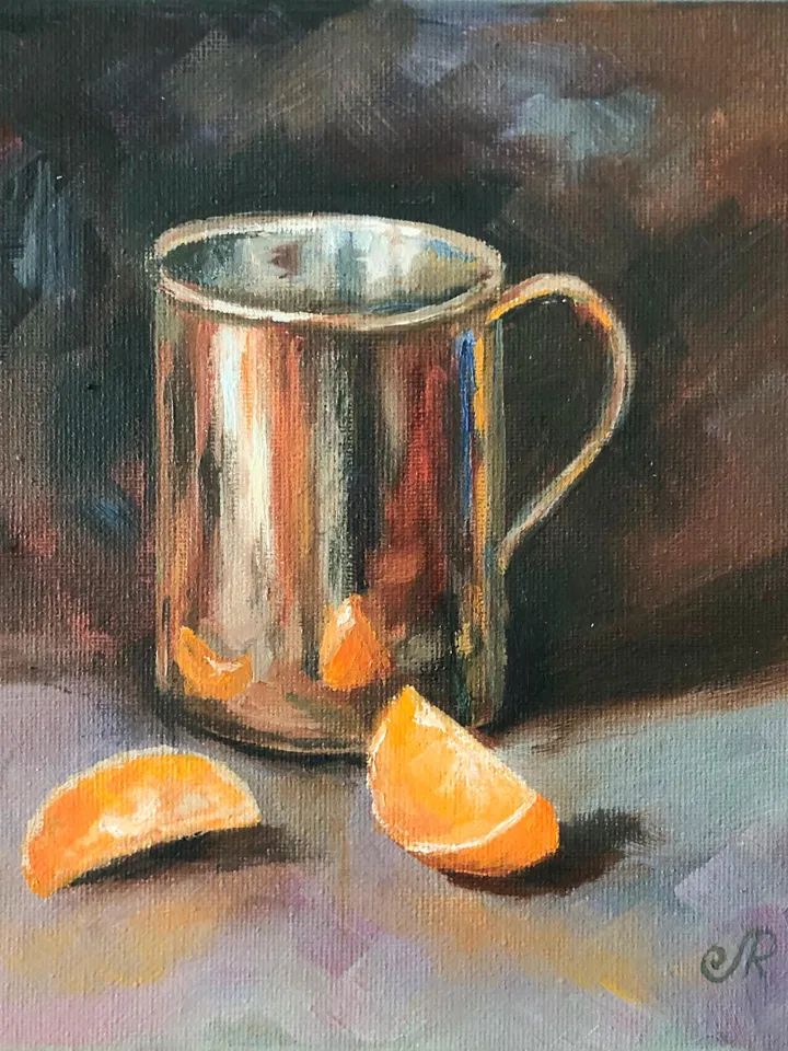 Original Still Life Food Oil Painting