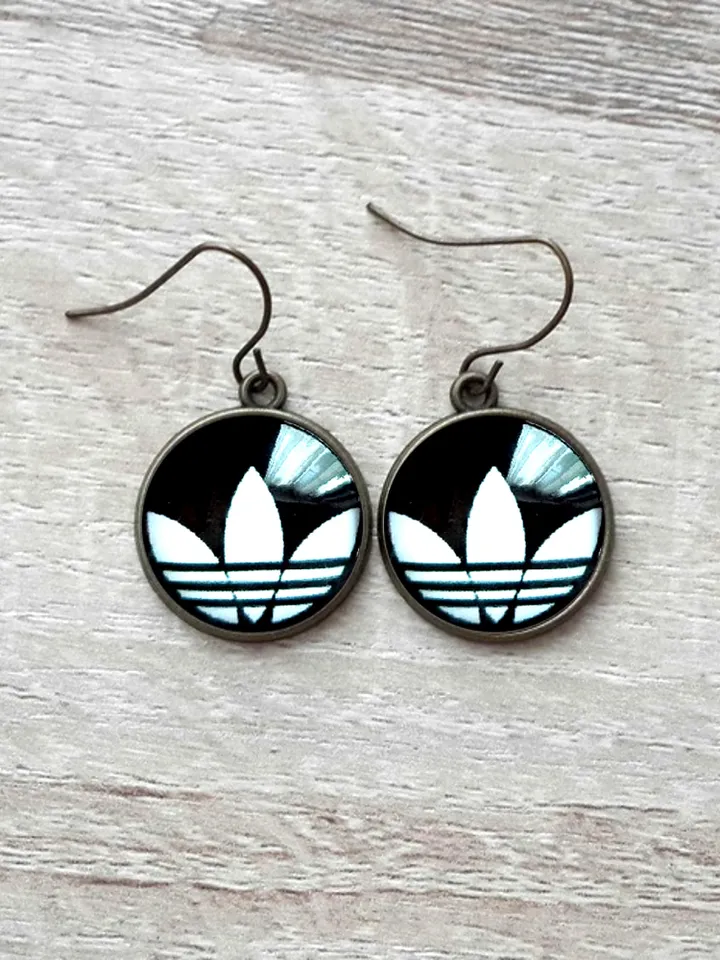Adidas earrings, Adidas logo dangle earrings, lotus sport accessories