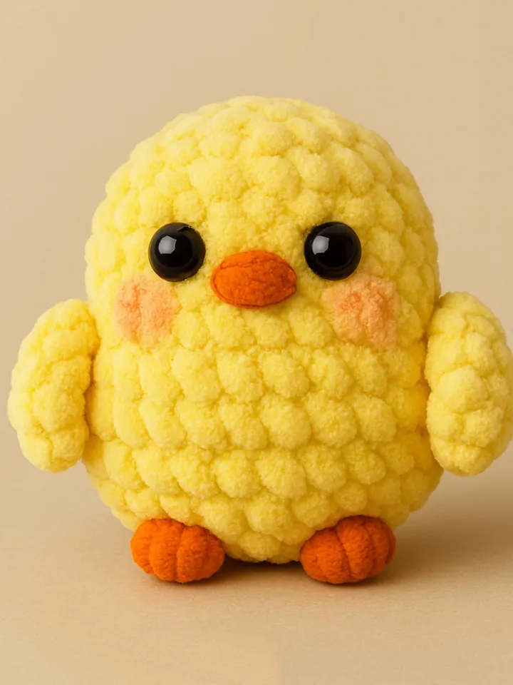 Amigurumi Chick Crochet Pattern, Plush Baby Chick PDF, DIY Easter Chicken Toy, Soft Velvet Yarn Crochet Animal, Handmade Gift