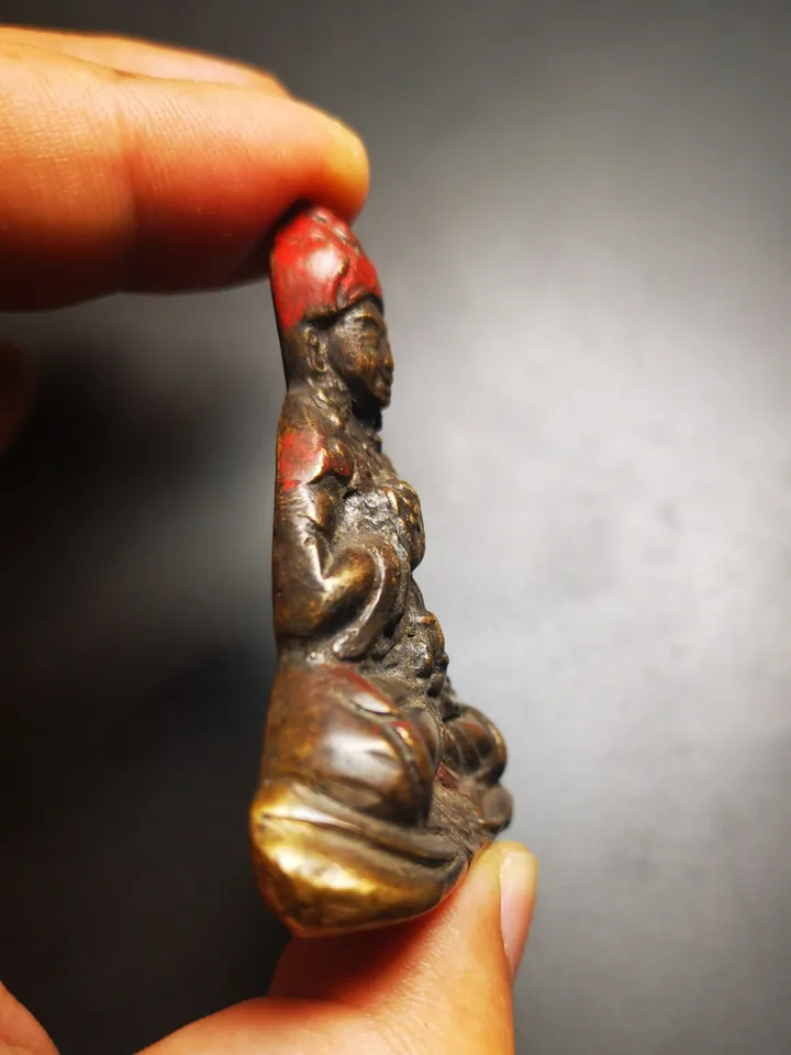 Acient Guru Rinpoche Statue,Nyingma Terma Lineage Padmasambhava,Gandhanra Old Tibetan Buddhist Statue,19th