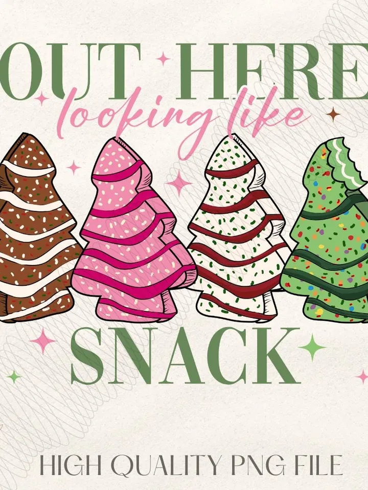 Christmas Coquette Bow Png, Out Here Lookin Like a Snack Png, Christmas Cake Png, Holiday vibes png, Retro Christmas, Xmas sublimation