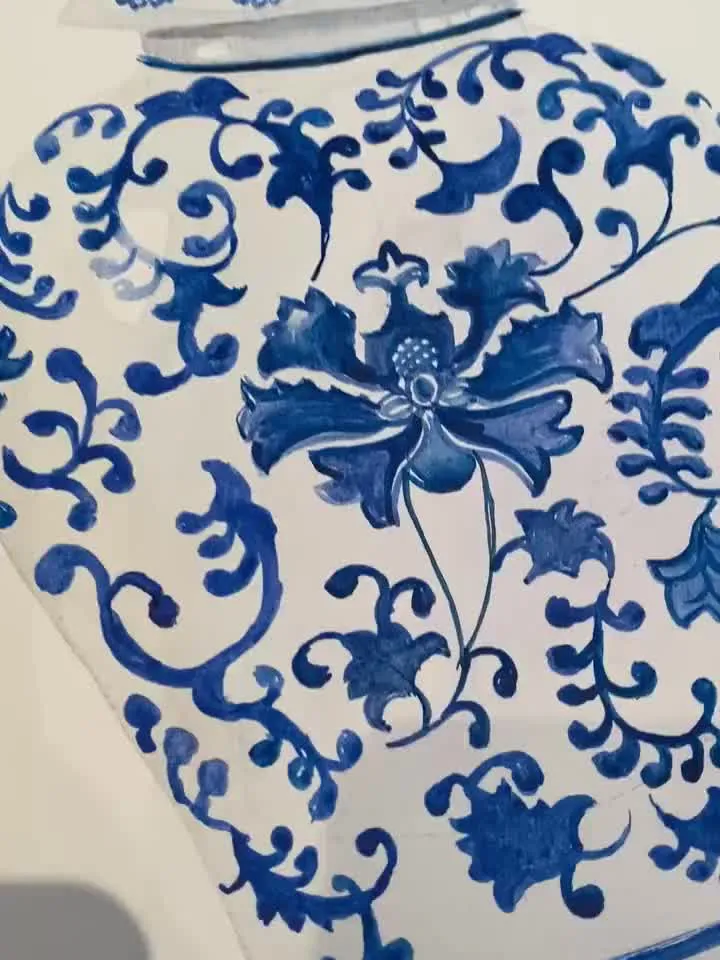 Chinoiserie Wall Art/ Set Of Two Prints/Chinoiserie Chic/ blue and white/ Chinoiserie Decor/ botanical/ Ginger jar/ blue floral/Wall Art Set