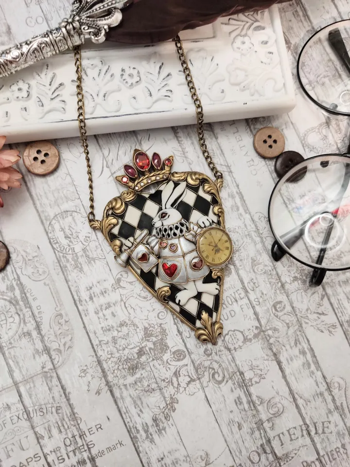 Made to order. Necklace "White Rabbit", fairy necklace, jewelry with rabbit, white rabbit