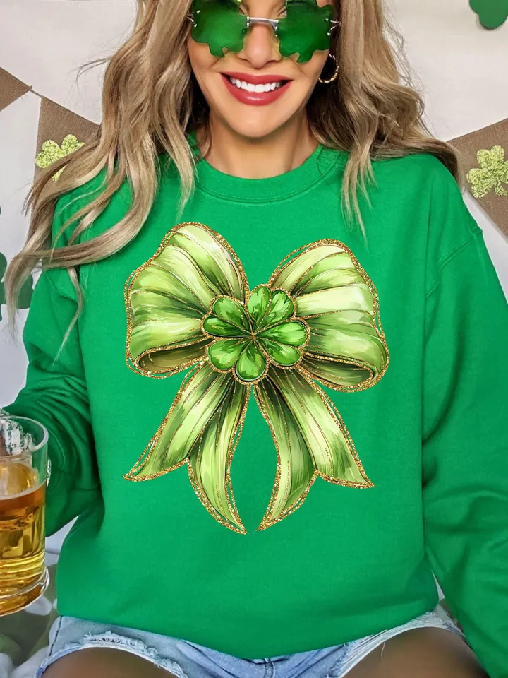 St. Patrick’s Day Bow png, St Patricks Coquette PNG, Coquette PNG, Glitter Faux Disco png, St Patrick's Day png, Shiny Irish png, Shamrock