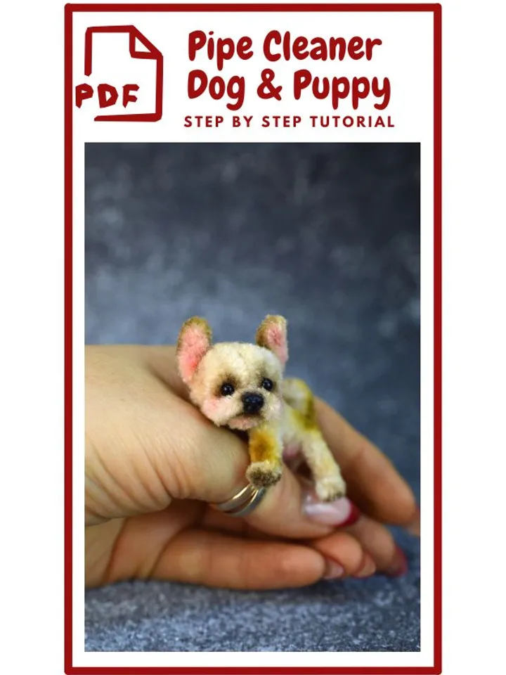 Video Tutorial make Miniature Pipe Cleaner Dogs and Puppies - Let's Make Puppy using Pipe Cleaners - Pipe Cleaner Puppy DIY