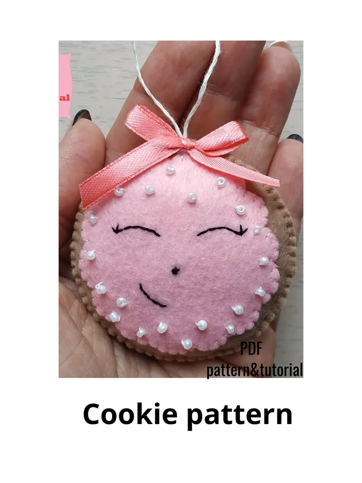 Pattern, felt pattern, Christmas cookie pattern, felt Christmas ornaments pattern, felt sewing pattern PDF, felt pattern, felt cookies