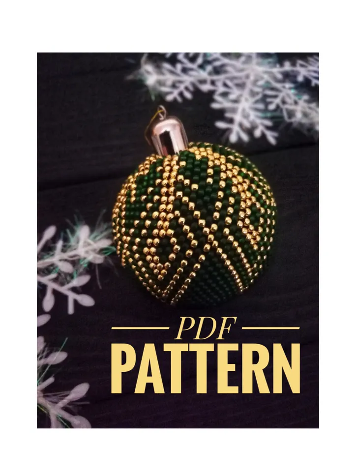 PATTERN Bead ball toy for Christmas tree , Ball toy for Christmas