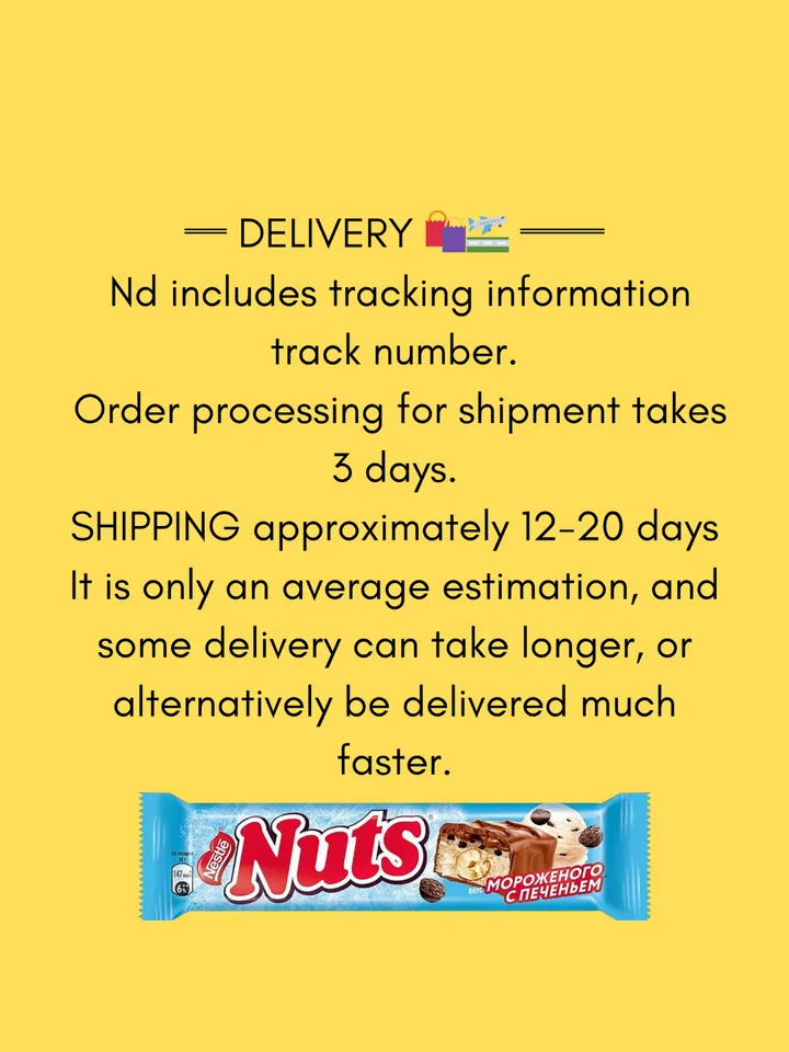 Chocolate bar Nestle "Nuts" ice cream, cookies and hazelnuts, 15 pcs/ 2,12oz