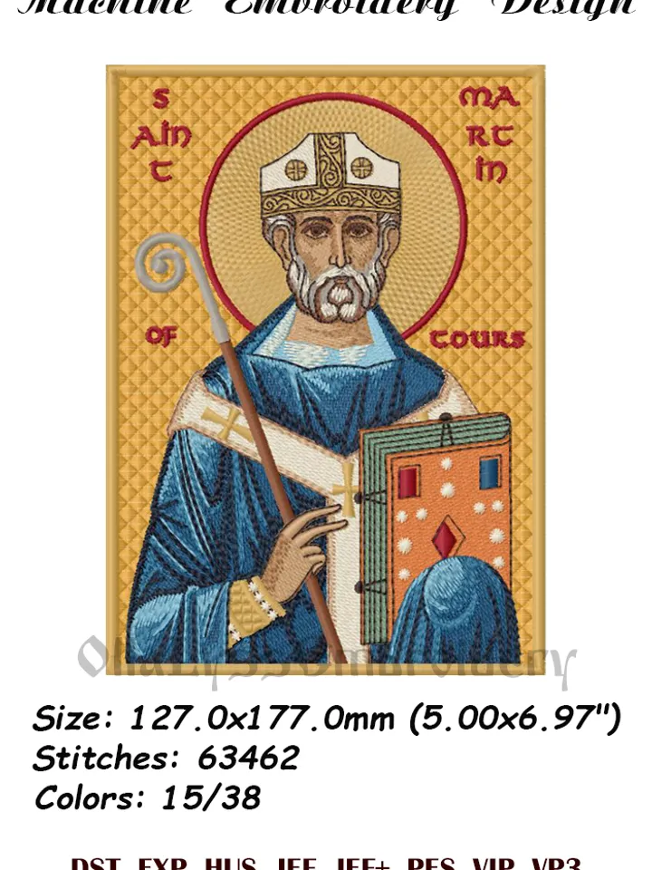Saint Martin embroidery design