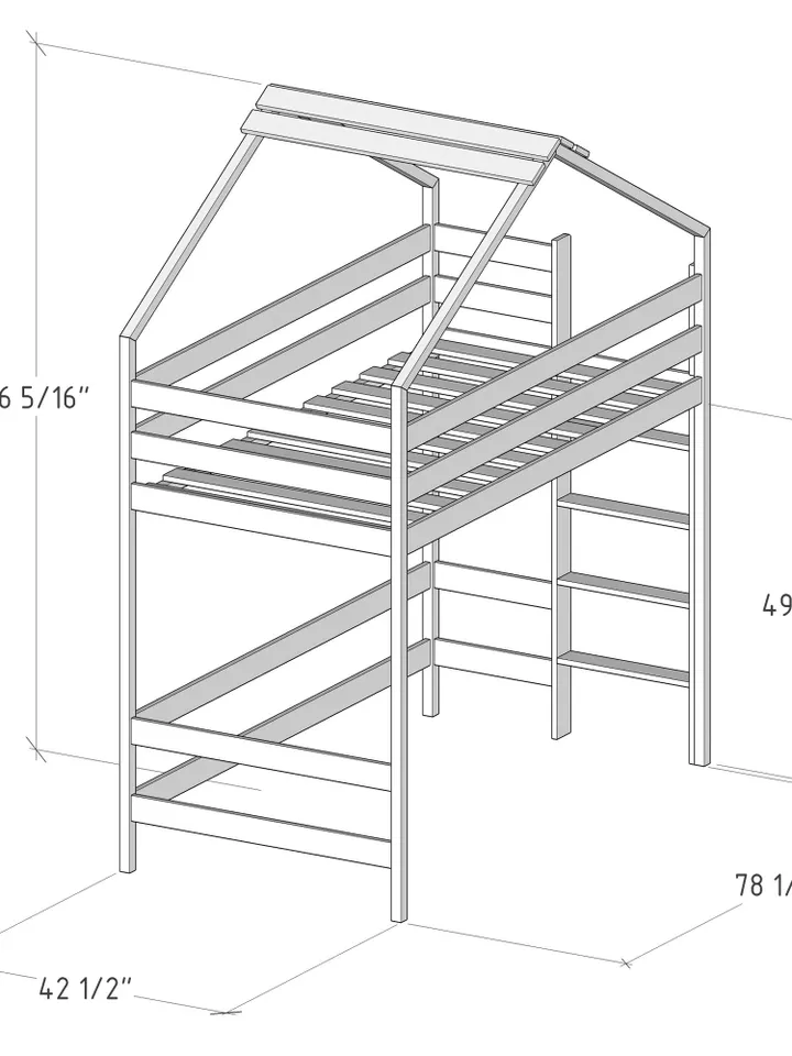 Loft Bed Plan, Twin Size, PDF, DIY