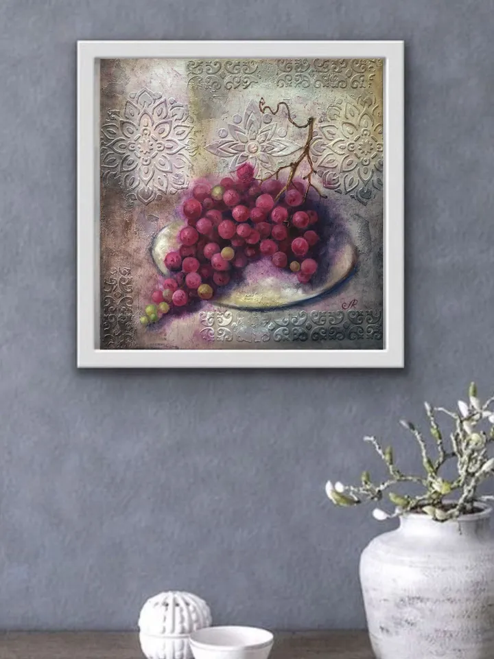 Grape Original Painting Oil Still life Fruits Artwork