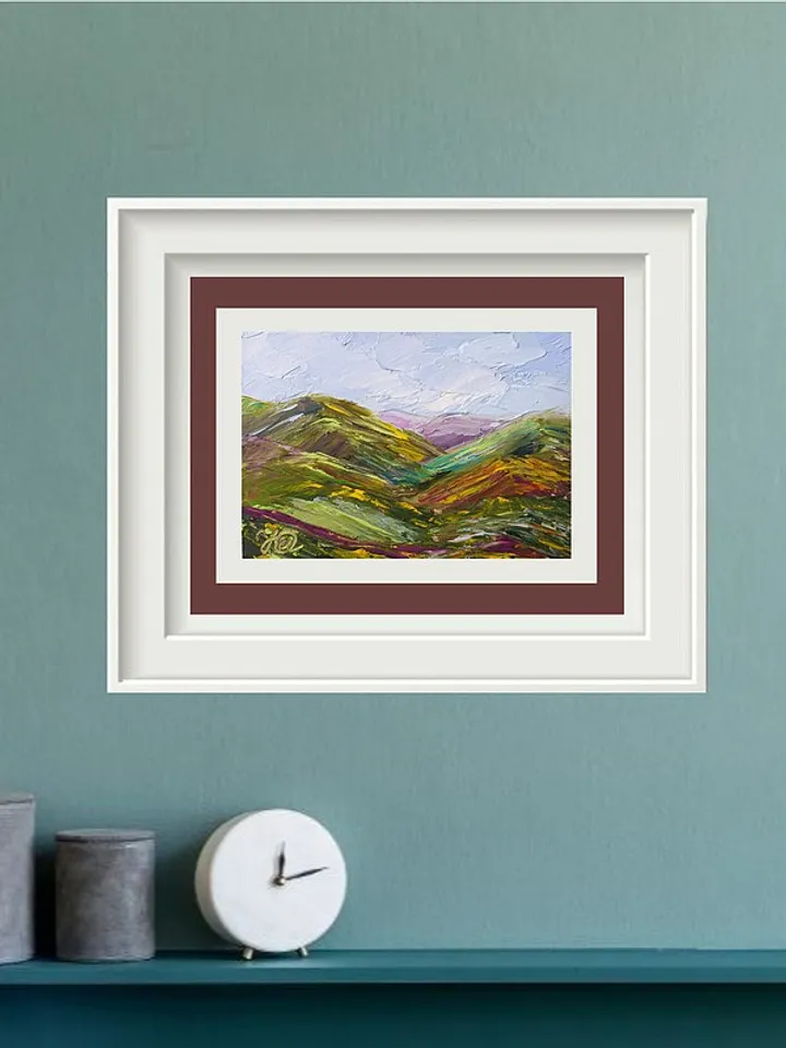 Tuscany Painting ACEO Original Art Landscape Wall Art Small Impasto Oil Painting
