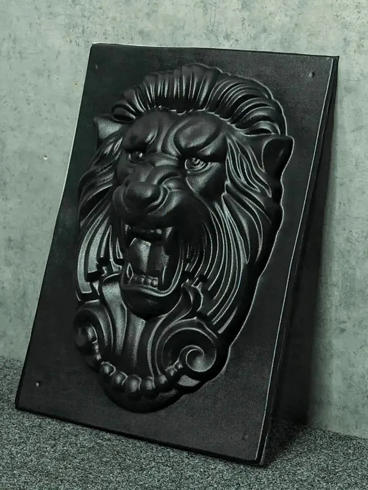 Plastic Mold for concrete and gypsum "Lion" DIY large Mold size