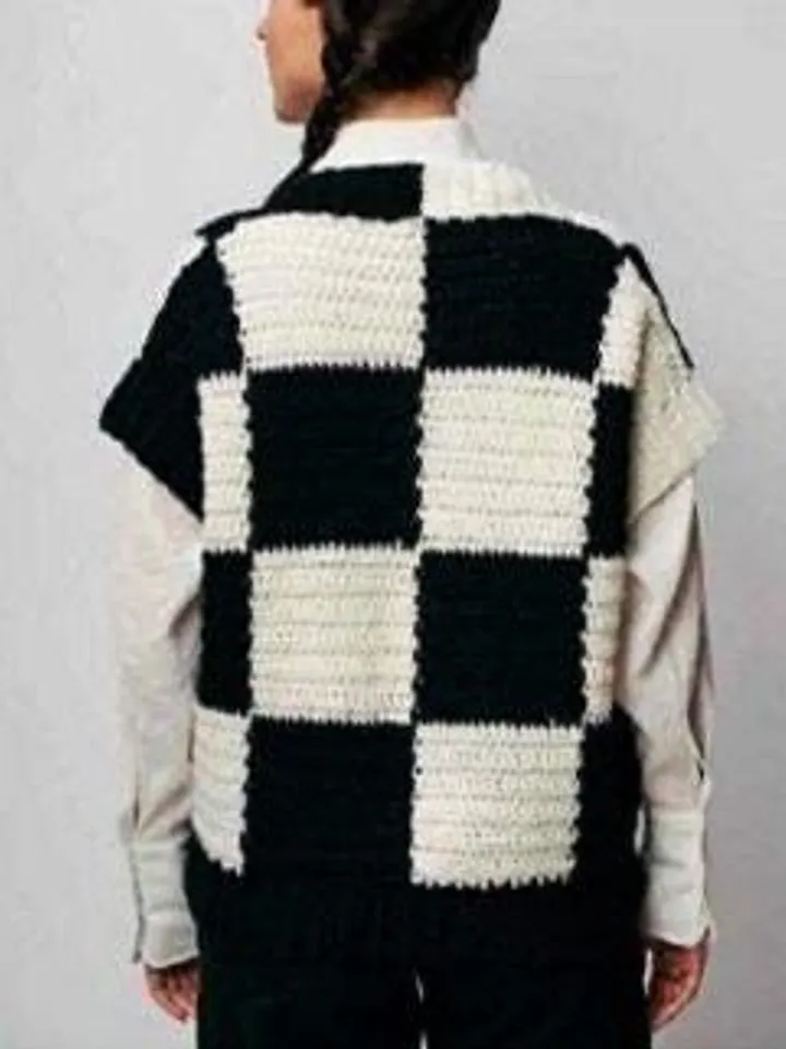 Vest crochet pattern, patchwork vest crochet, easy pattern vest, instant download
