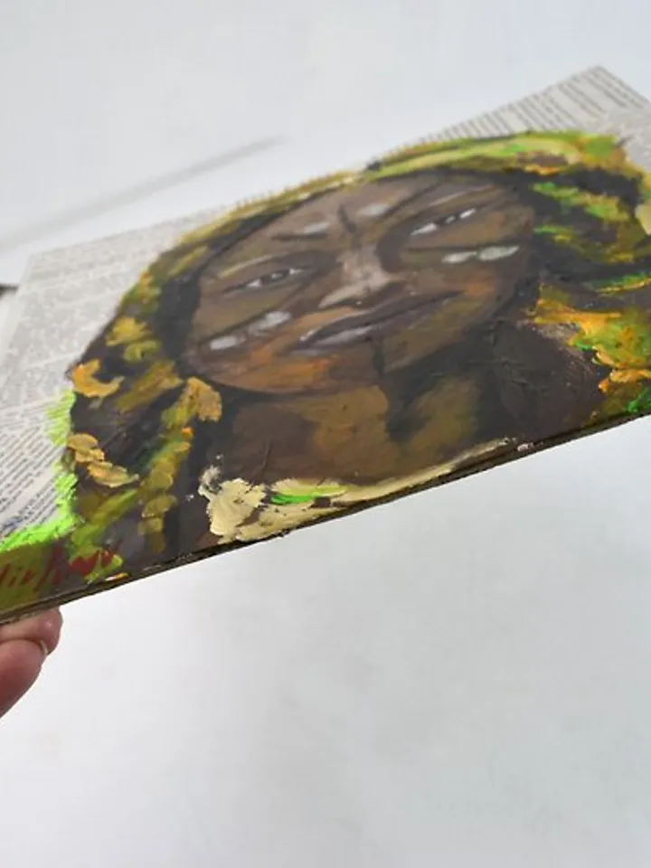 African American Woman Art African Girl Painting Portrait Wall Art