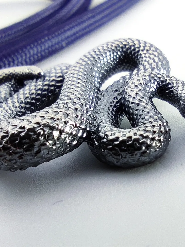 Symbol of the year - snake pendant + cord made of genuine leather or paracord