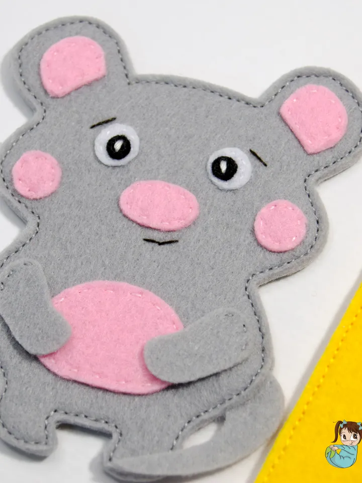 Mouse in Cheese house, PDF Pattern and Tutorial, SVG file