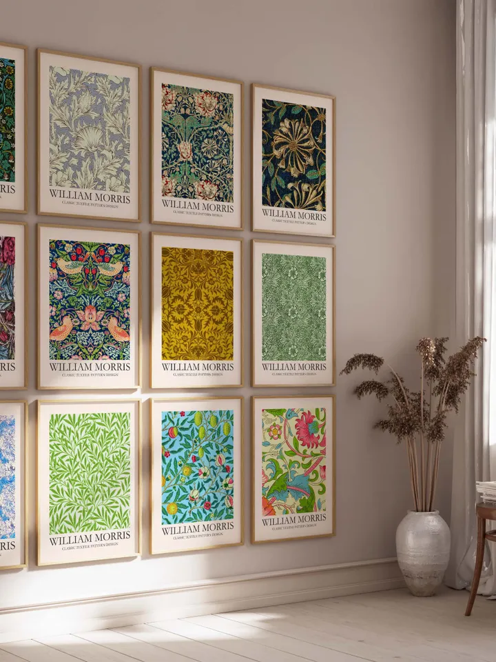 500+ Printable William Morris Wall Art Prints, Art Nouveau Decor, Maximalist Gallery Wall Set, Eclectic Digital Download, Vintage Prints Art