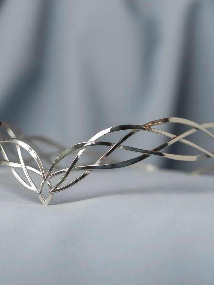 Fantasy diadem jewelry Tiara Elven Crown bridal hair vine Wedding Headpiece bridal headband fantasy fairy Tiara Rosanna