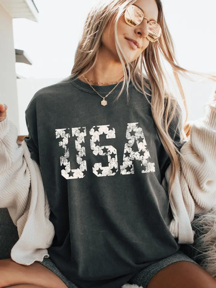 Distressed USA Svg Png Cut File for Cricut, Grunge Patriotic Shirt Designs, 4th Of July Svg, God Bless America Svg Silhouette Eps Dxf Pdf