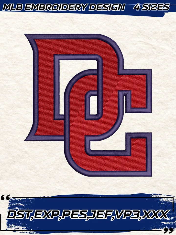 Washington Nationals Alternate Logo Embroidery Design,MLB Embroidery Design,Machine Embroidery Design File,4 Sizes, Digital Download