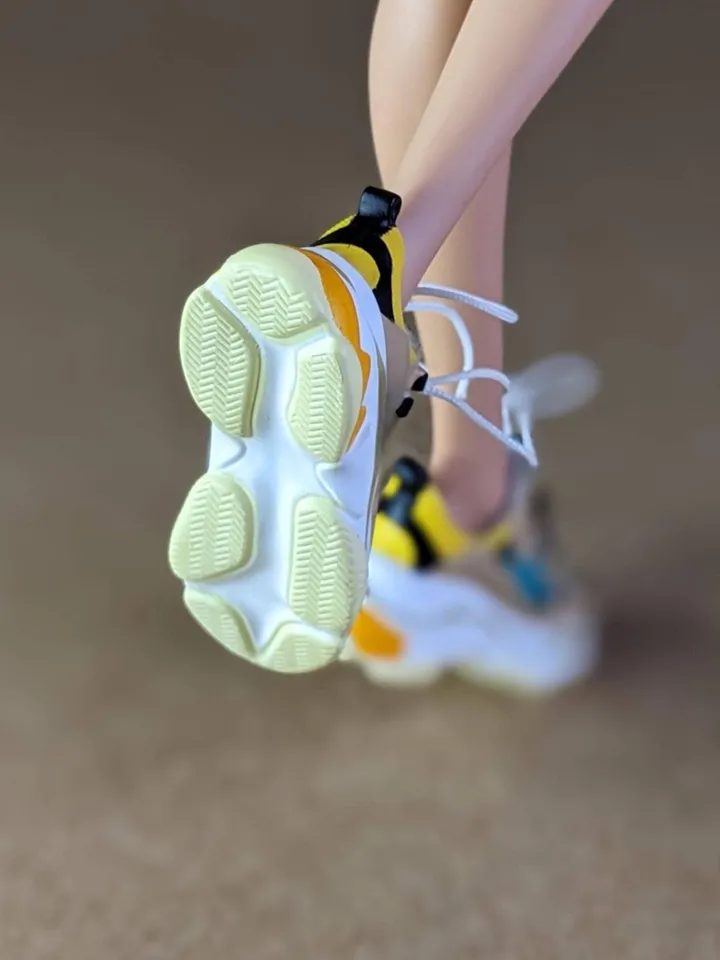 Beige, Green & Yellow sneakers for 11 inch female dolls (MH g1, g2, g3 or EAH)
