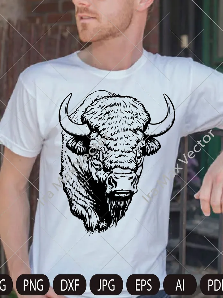 Buffalo Head , Bison svg, Buffalo Svg ,Buffalo face svg, Buffalo Cut Files , Buffalo logo, Buffalo Laser Engraving Files