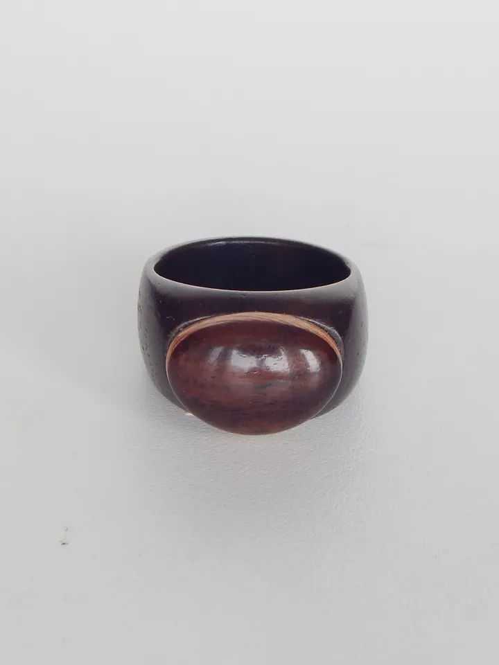 Wooden signet ring. Handmade jewelry made from natural wood. 3
