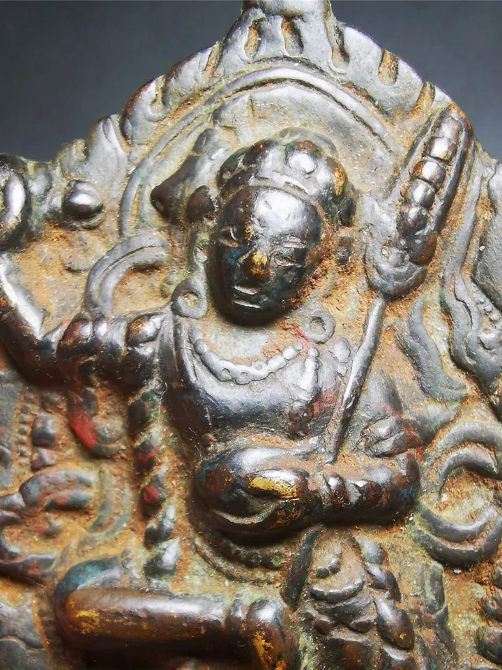 Gandhanra Acient Tibetan Buddhist Statue,Troma Nagmo,krodikali, the Black Wrathful Mother,100 Years Old