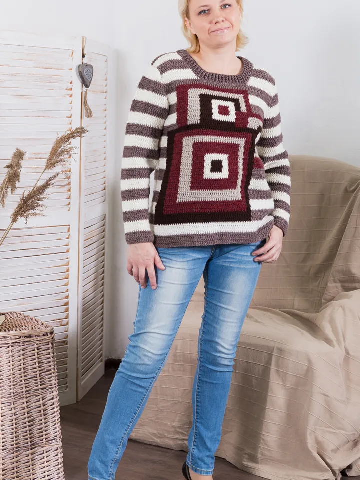 Simple Sweater Geometry Crochet Pattern