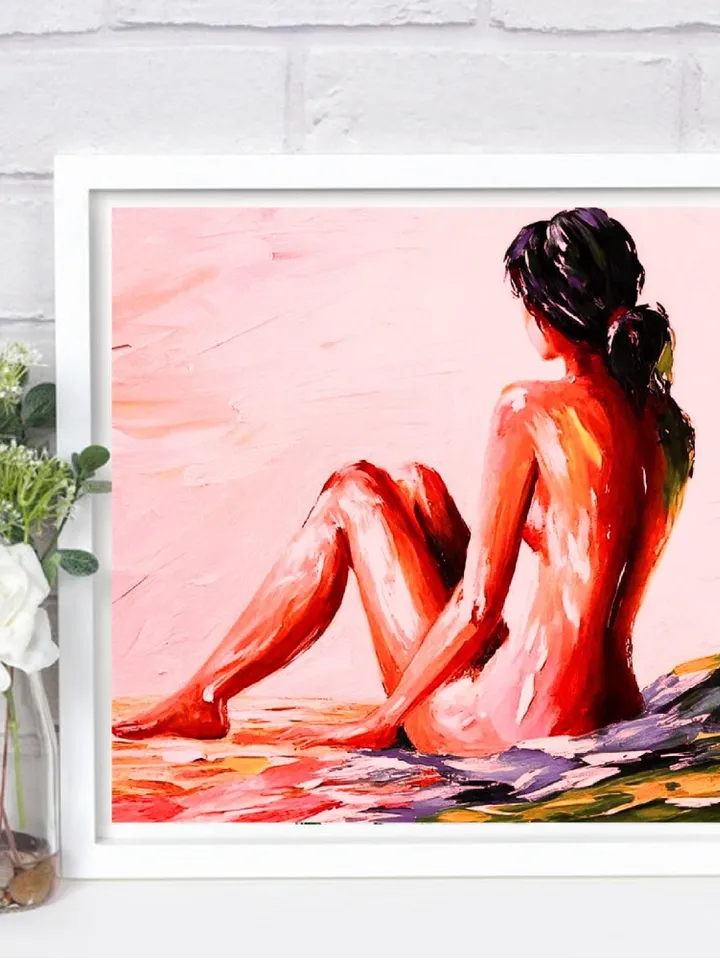 Girl Body Painting young woman Original Art woman Abstract Wall Art Gay Wall Decor Gifts for Him Personalized Gifts by ArtProkopaloSv