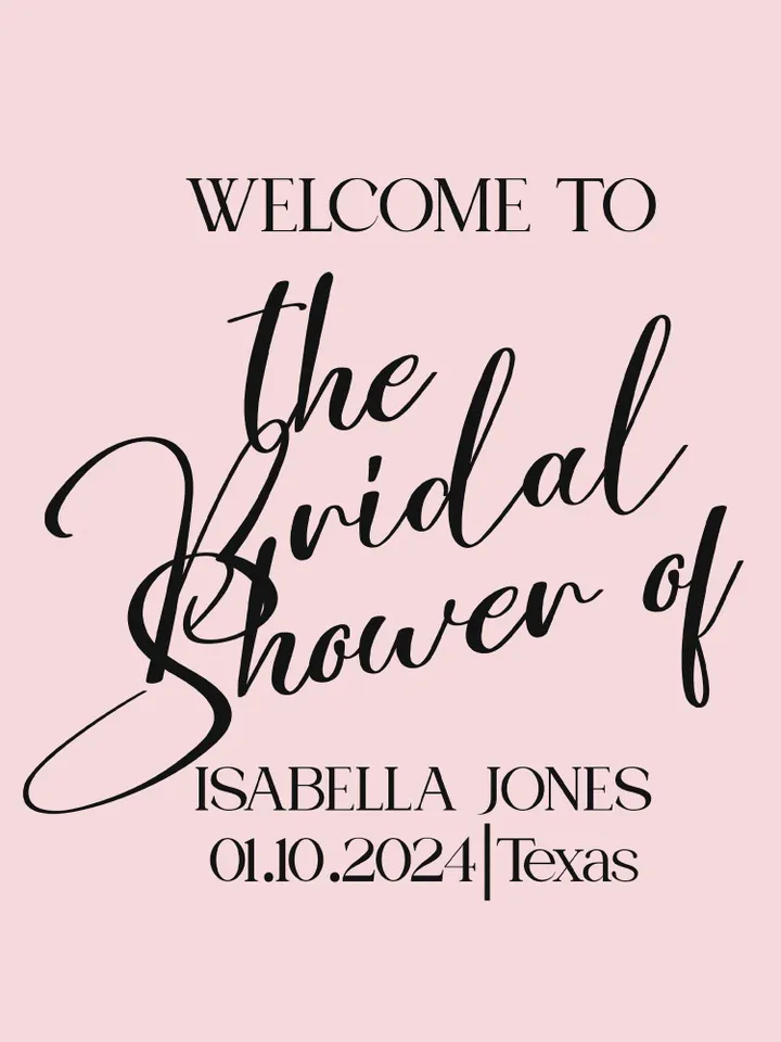Bridal Shower Welcome Sign Decoration mir3