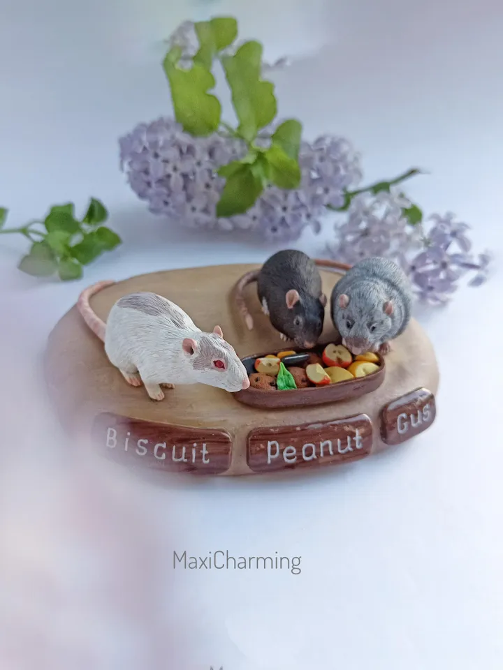 Realistic rat ornament