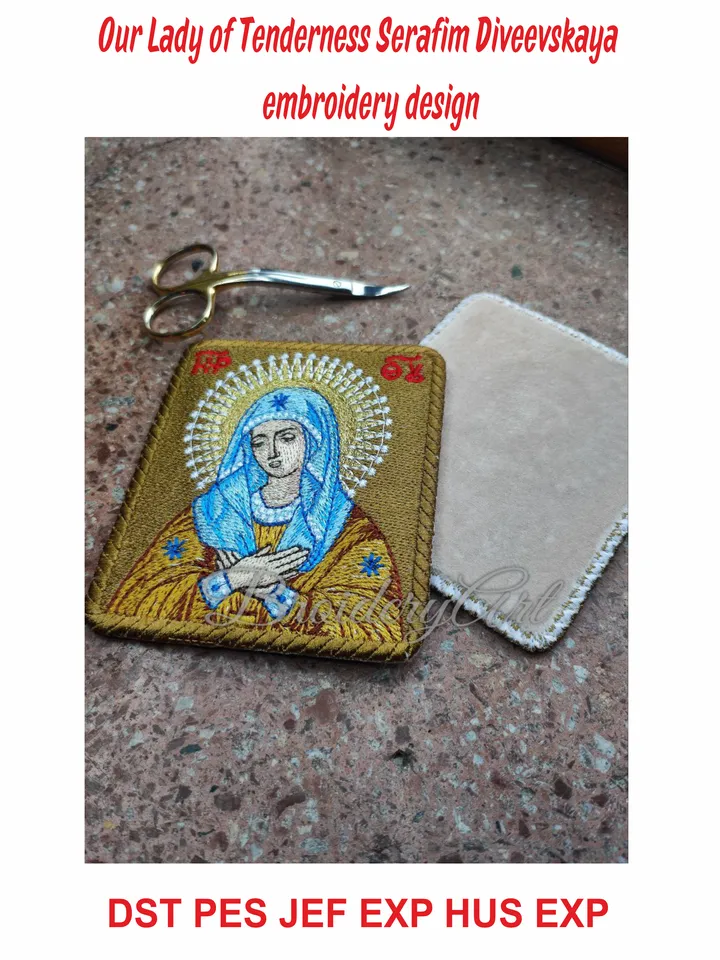 Our Lady embroidery design