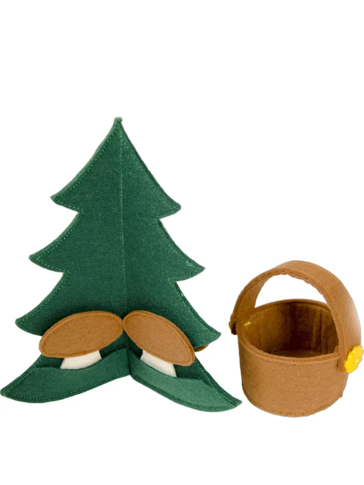 3D trees from felt, Pattern and Tutorial, PDF and SVG