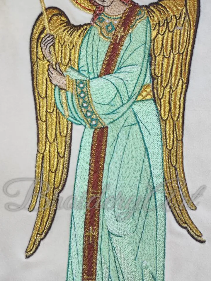 Angel machine embroidery design