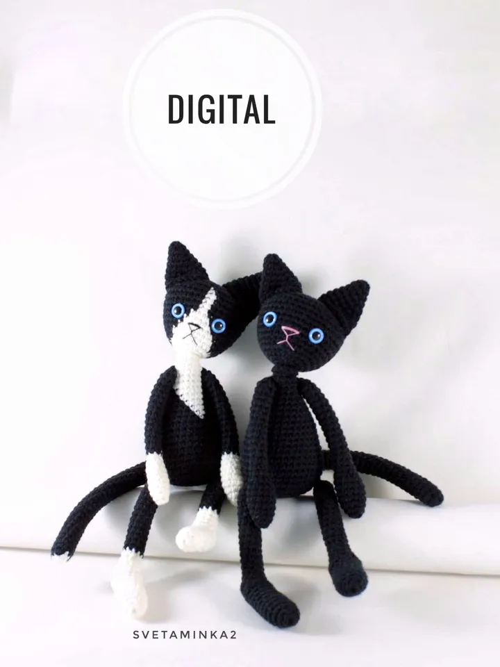 Crochet Cat Pattern. Amigurumi Cat Pattern. Cute Amigurumi Stuffed Toy. Digital Download. PDF.