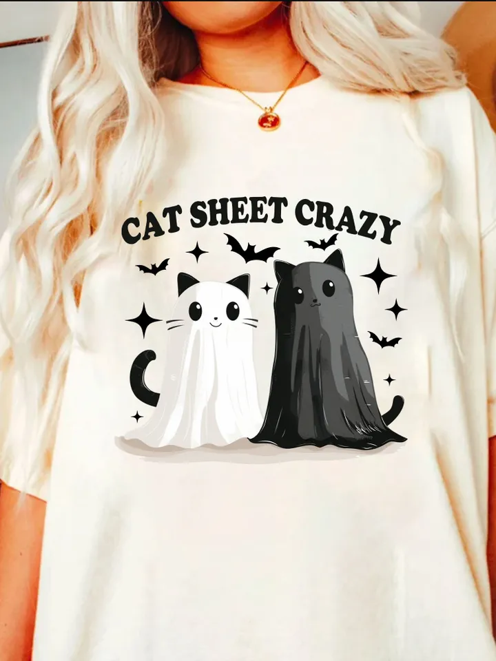 Black Cat Halloween Png, Ghost Cat Png, Halloween Png, Halloween Cat Shirt, Fall Png, Retro Halloween Png,Spooky Season Png,Funny Halloween