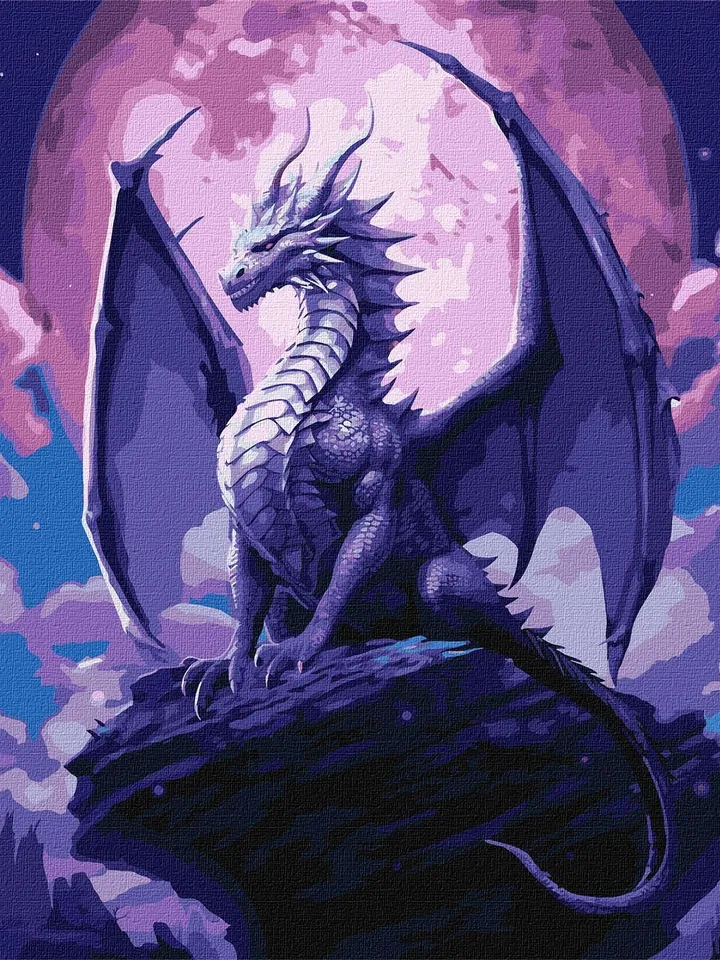 Purple dragon,green dragon,painting by numbers,painting by numbers,round painting,,year of the dragon,baby dragon,chinese dragon