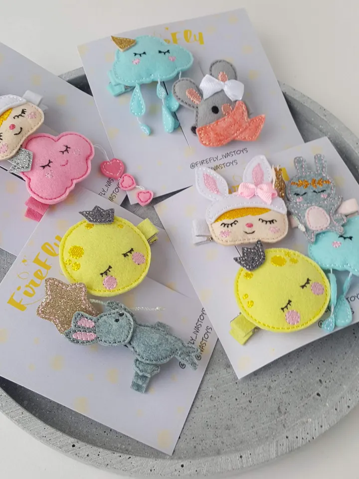 ITH Bunny Face Hair Clip Embroidery Design & Tutorial, Felt Rabbit Head Bow Pattern, Easter 4x4 Hoop DIY Project