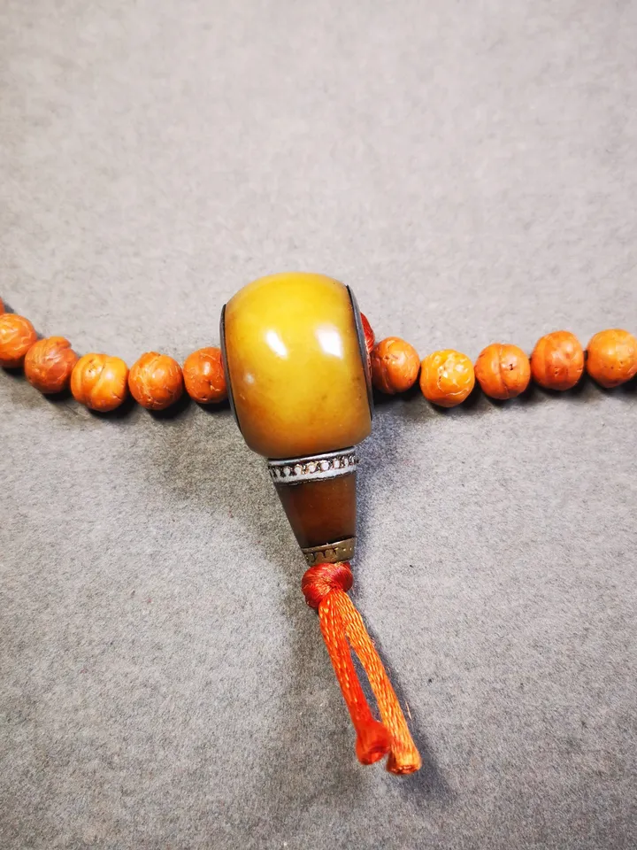 Gandhanra Tibetan Yak Bone Carved Guru Bead,T-drilled 3-Hole Prayer Bead,Mala Bead,Connector Bead for Buddhist Bead Accessories