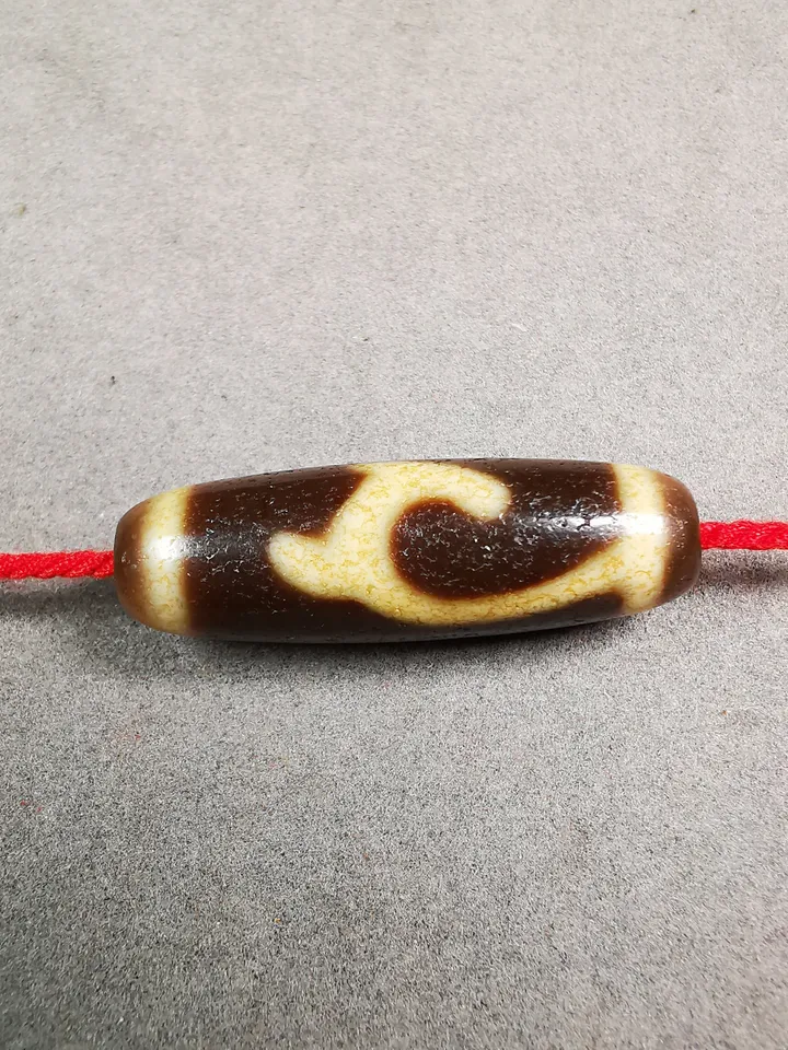 Gandhanra Tibetan Green Tara Dzi Bead,Tibetan Chung,Protective Amulet,Small Size 36*11 mm