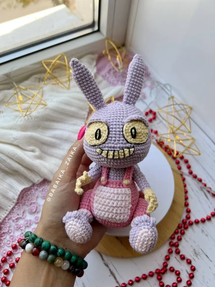 PDF Crochet Jax Pattern, Amazing Digital Circus Amigurumi Bunny Pattern, Crochet rabbit, Halloween Doll Pattern Amigurumi Doll Crochet Bunny