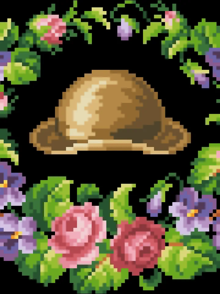 Antique Cross Stitch Pattern Miniature with a Bowler Hat Digital Download PDF