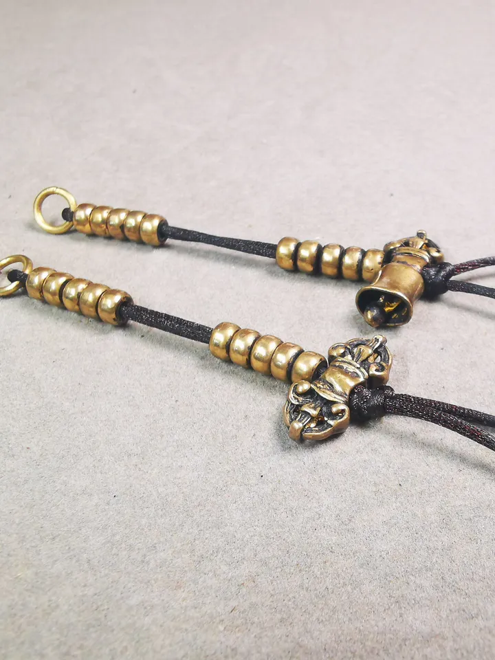 Gandhanra Handmade Tibetan Buddhist Mala Counters,Prayer Bead Counters,with Dorje and Vajra Pendant,Made of Brass